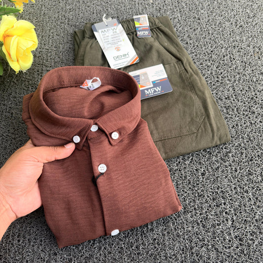 2  in 1 combo Old money lenin shirts + Lenin pants combo buy @600 only