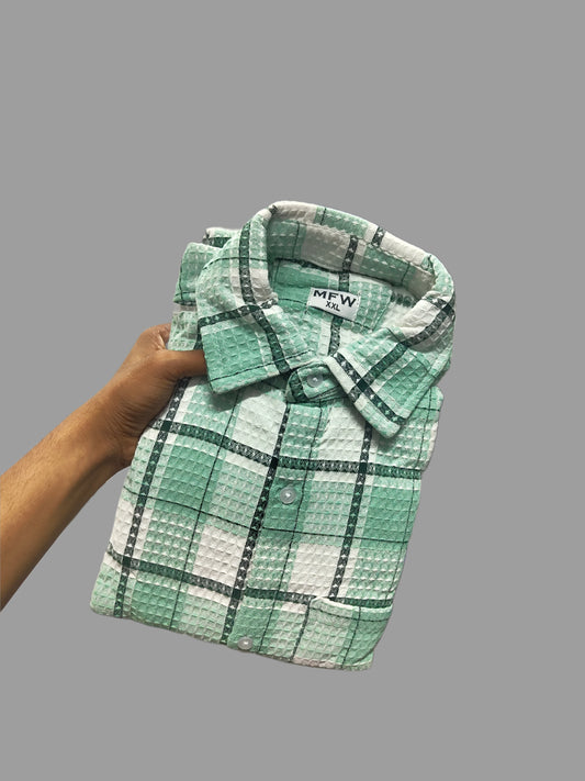 Waffle jute Full sleeve Shirt single pcs @299 and Buy 4 pcs combo @999