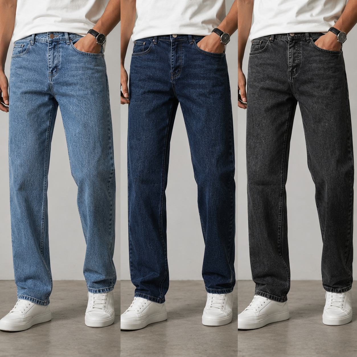 3 in 1 combo plain mom fit jeans pants  combo buy @999 rs only