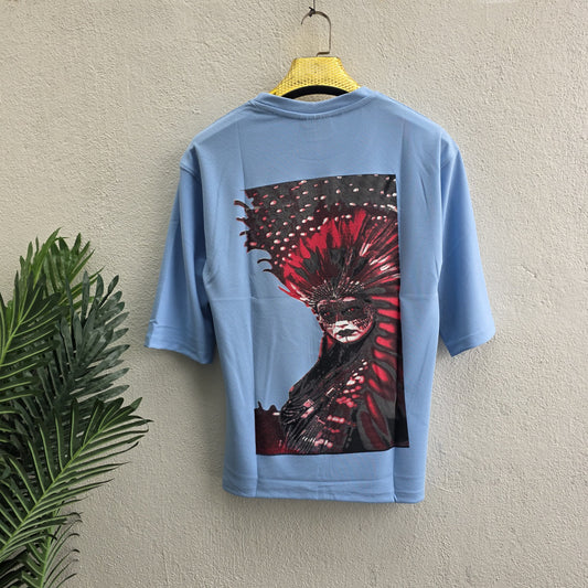 Round neck Front and back Printed droup shoulder Tshirt 1 pc @199 and 3 pcs @ 499