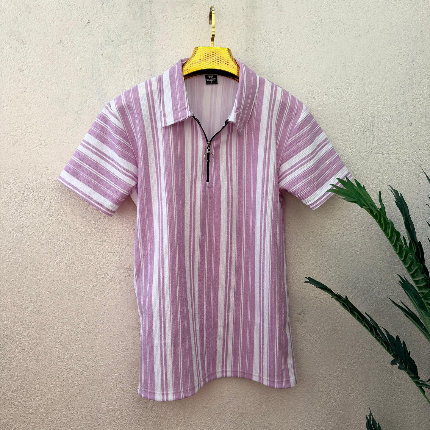 Men's korean Collar  old money Zipper Half sleeve Tshirt 1 pc @199 and 3 pcs @ 499