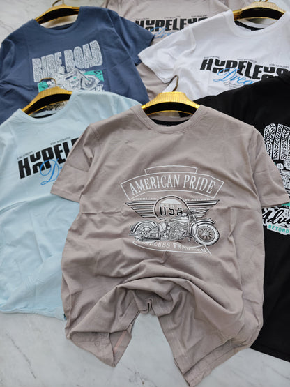 3 in 1 combo buy 3 pcs Random design CottonHalf sleeve tshirts buy 500 only(Read description before ordering)