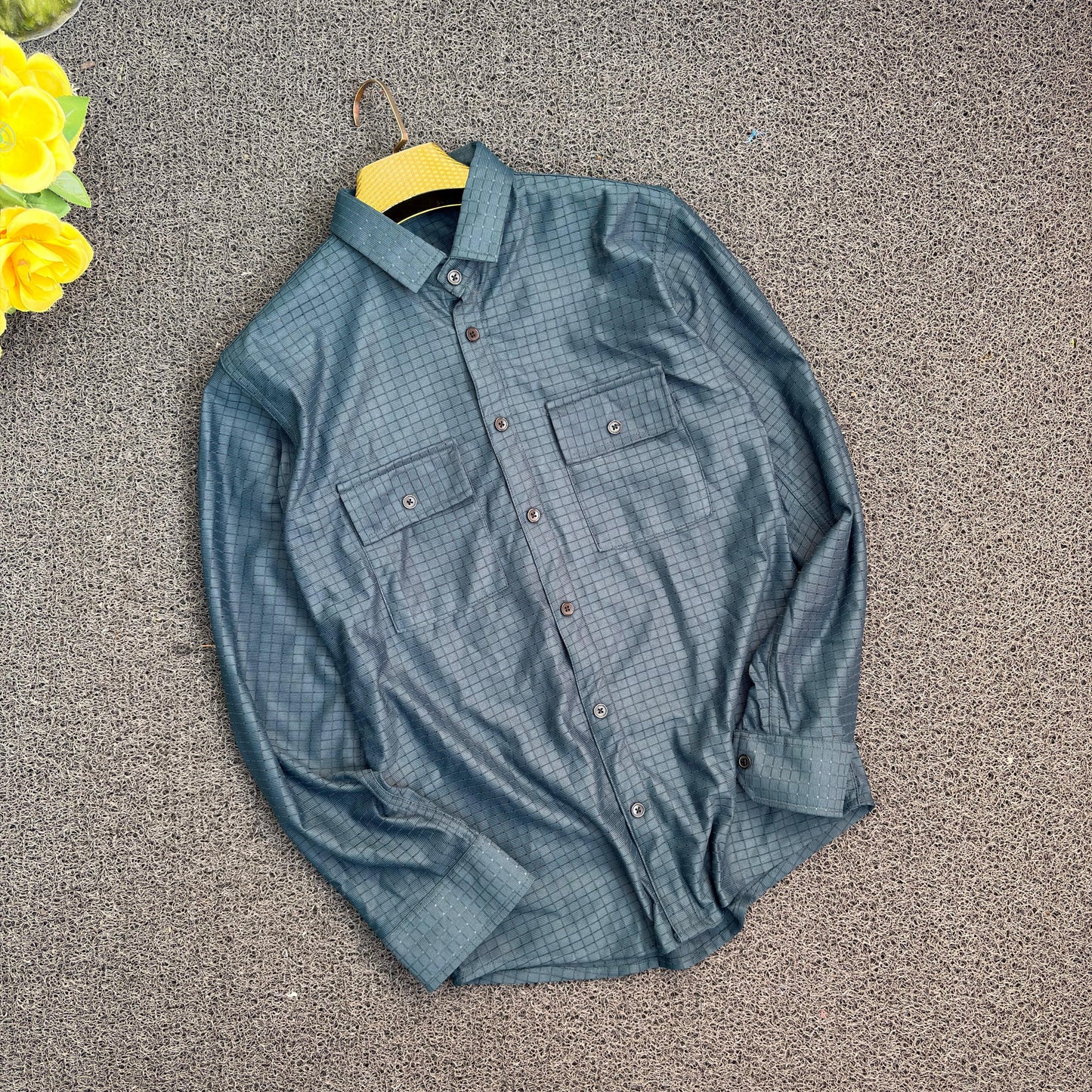 MFW Full sleeve Double pocket Netted fabric Shirt single pcs @299 and Buy 4 pcs combo @999