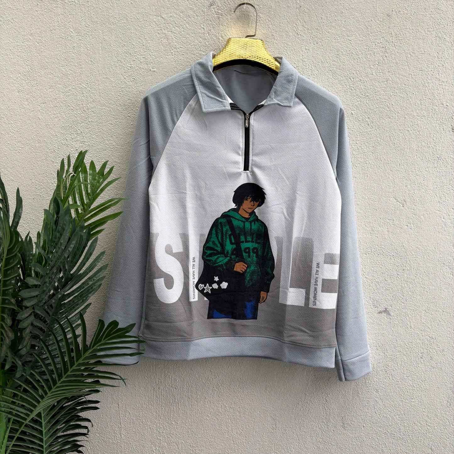 Men's  korean Collar premium old money Zipper Full sleeve tshirts@249