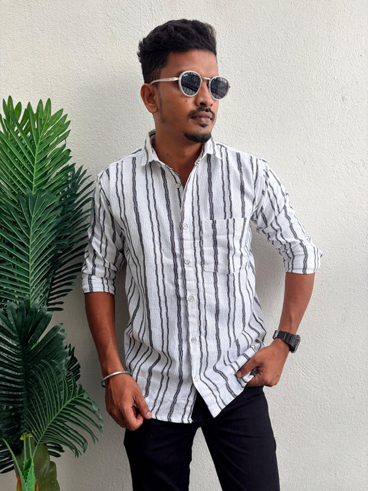 MFW Men's full sleeve Textured Cotton Shirts single pcs @299 and Buy 4 pcs combo @999