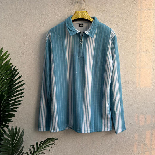 Men's  Full sleeve old money Zipper polo tshirt buy 3 pcs @499 and 1 pcs @199