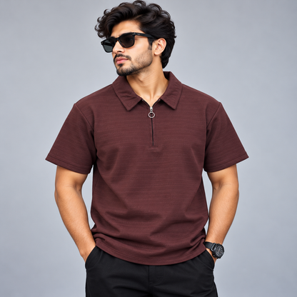 Mfw Half sleeve zipper Tshirt 1 pc @199 and 3 pcs @ 499[New]