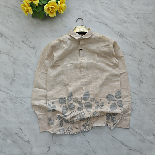 (D3)Men's Full sleeve lenin bottom printed shirts buy @300 rs only