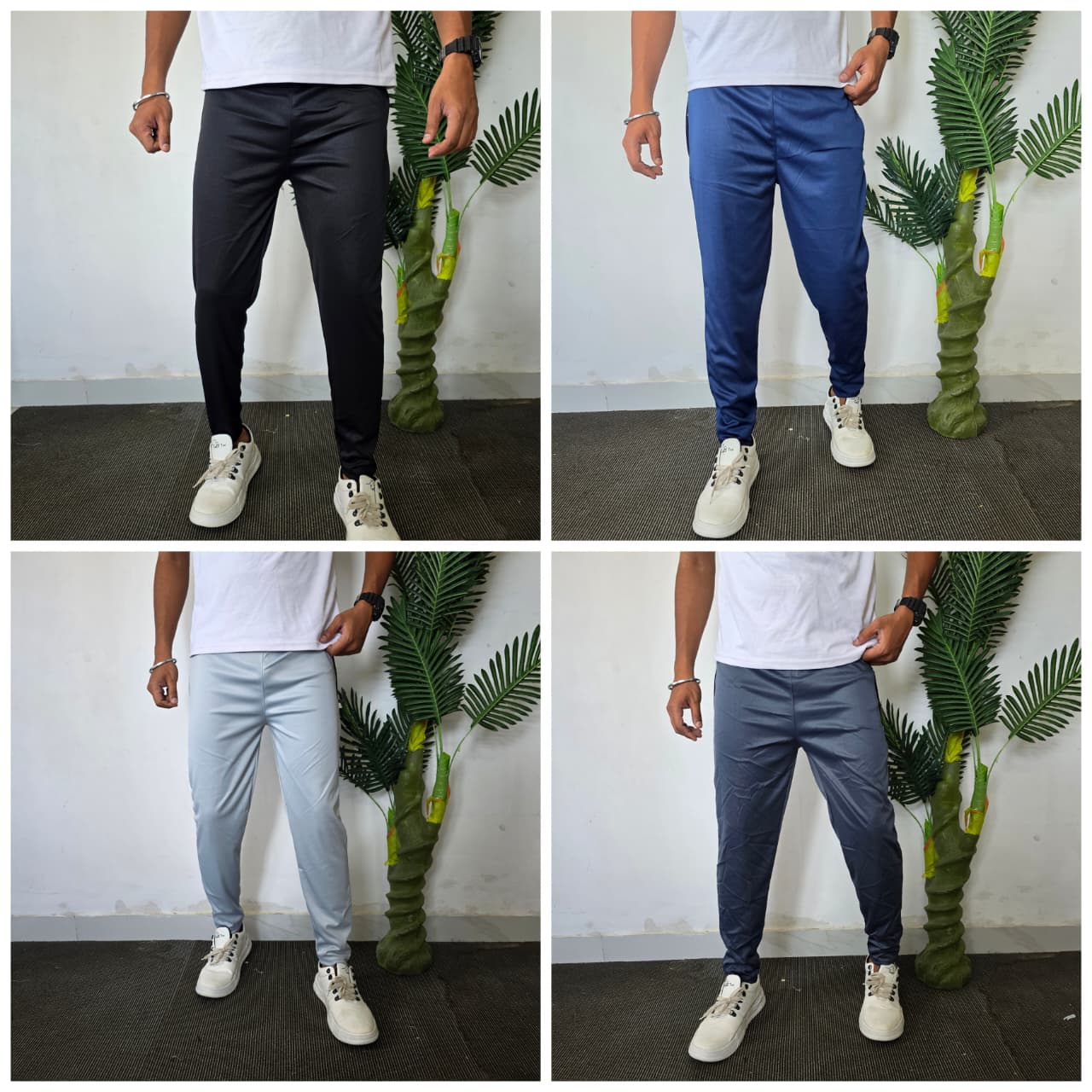Strachable lycra track pants buy 4 pcs combo @499 only