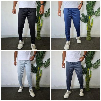 Strachable lycra track pants buy 4 pcs combo @499 only