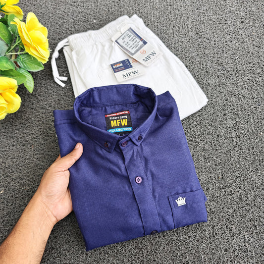 2 in 1 combo Lenin shirts + Lenin pant buy @600 rs only