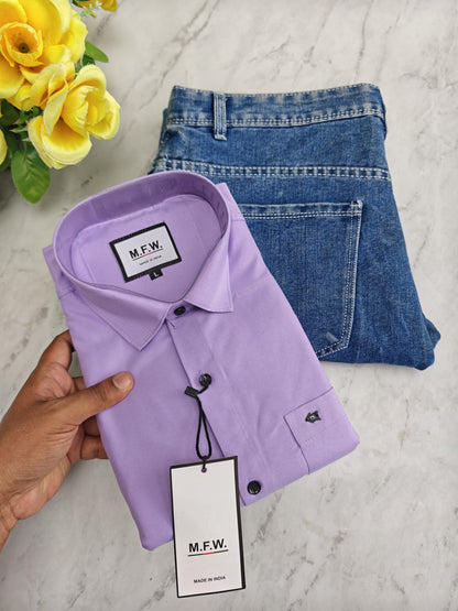 2 in 1 combo MFW plain shirts + mom fit pant buy @600 rs only