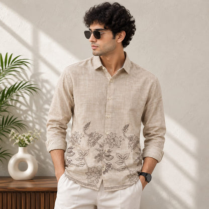 (D6)Men's Full sleeve lenin bottom printed shirts buy @300 rs only