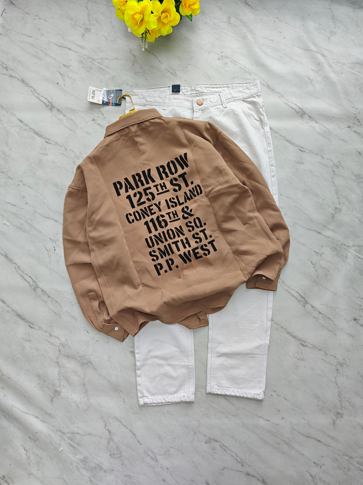 2 in 1 combo MFW Back printed shirts + mom fit jeans pant buy @600 rs only