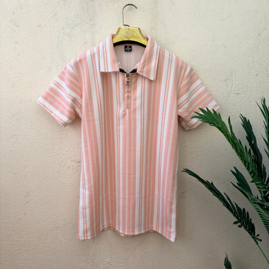 Men's korean Collar  old money Zipper Half sleeve Tshirt 1 pc @199 and 3 pcs @ 499