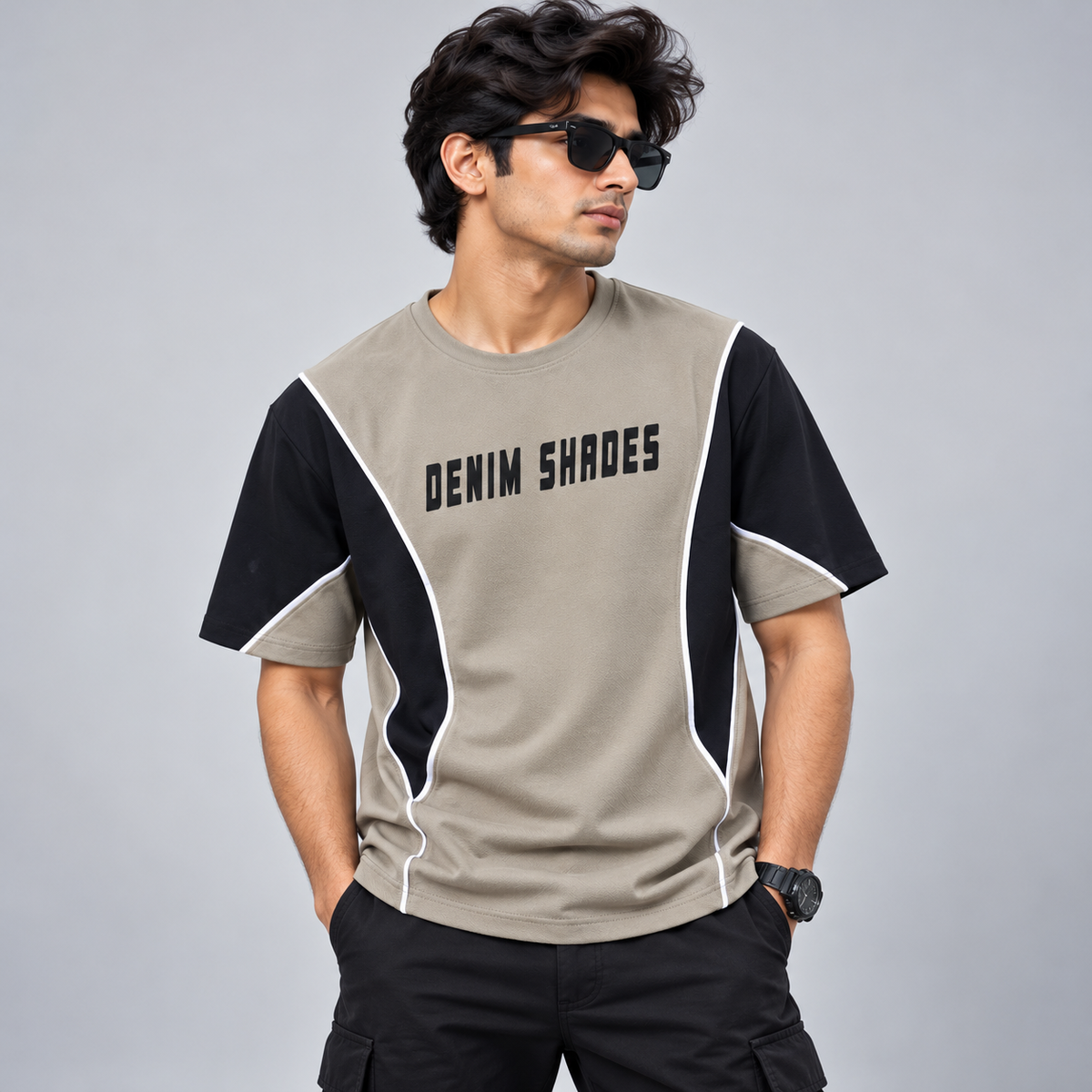 MFW piping design round neck drop shoulder tshirt buy@250rs only