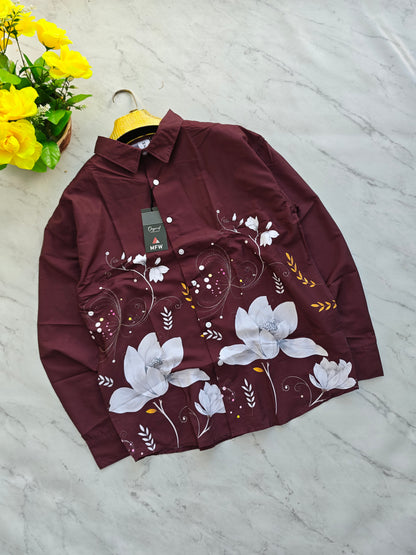 Men's Full sleeve Bottom Viscose Printed Shirts single pcs @350 and Buy 3 pc combo @999