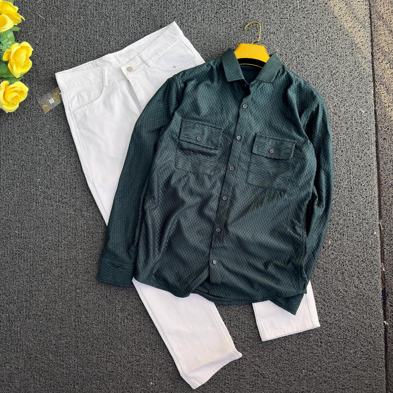 2 in 1 combo Double pocket shirts + mom fit jeans buy @600