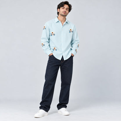 2 in 1 combo Oxford embroidery work shirts + mom fit jeans pant buy @600 rs only