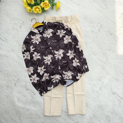 2 in 1 combo viscose printed shirts +  pants combo buy @600 rs only