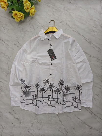 Men's Full sleeve Cotton Bottom Embroidery Shirts single pcs @350 and Buy 3 pc combo @999 (N3)