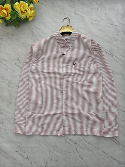 MFW Boxy type oxford stripes shirts Single pcs @299 and Buy 4 pcs combo @999 (peach)