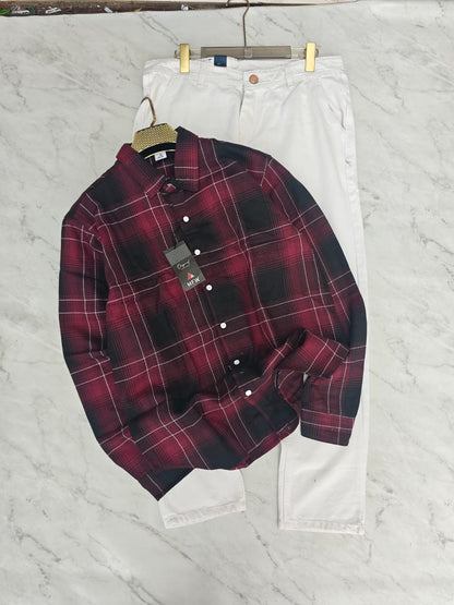2 in 1 combo MFW checked shirts + mom fit jeans pant buy @600 rs only