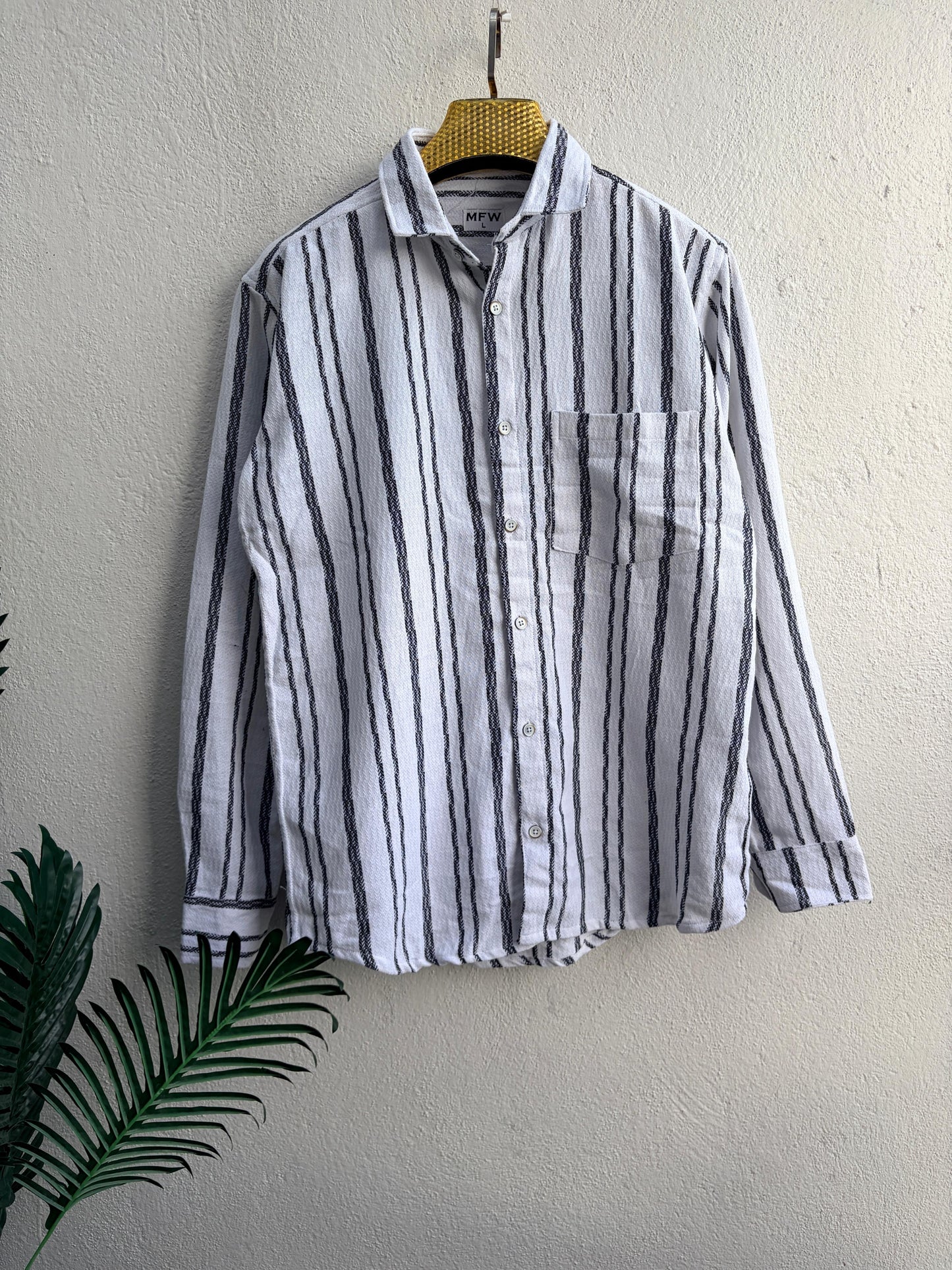 MFW Men's full sleeve Textured Cotton Shirts single pcs @299 and Buy 4 pcs combo @999