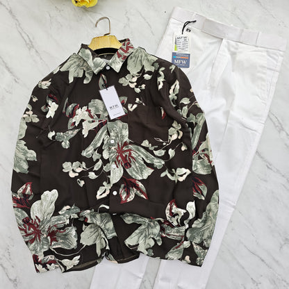 2 in 1 combo viscose printed shirts + lenin polo fit pants combo buy @600 rs only