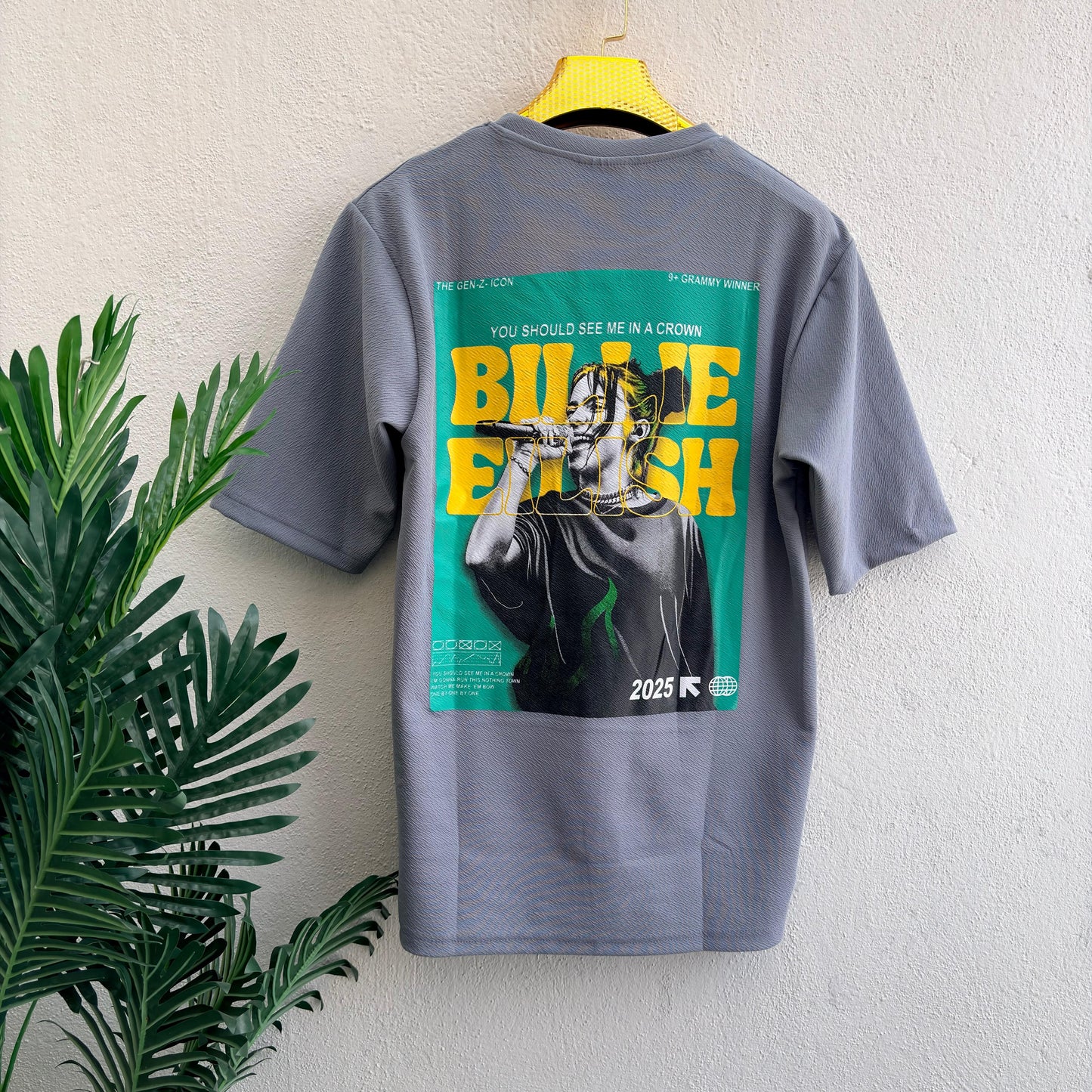 Round neck Front and back print droup shoulder Tshirt 1 pc @199 and 3 pcs @ 499