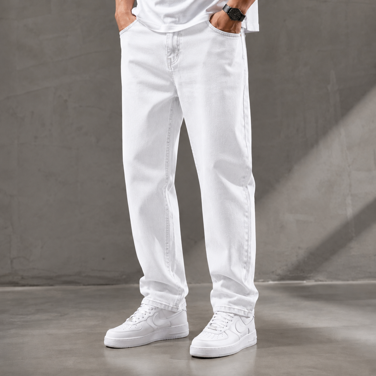 MFW plain mom fit jeans pant single pcs @350 and Buy 3 pc combo @999[White]