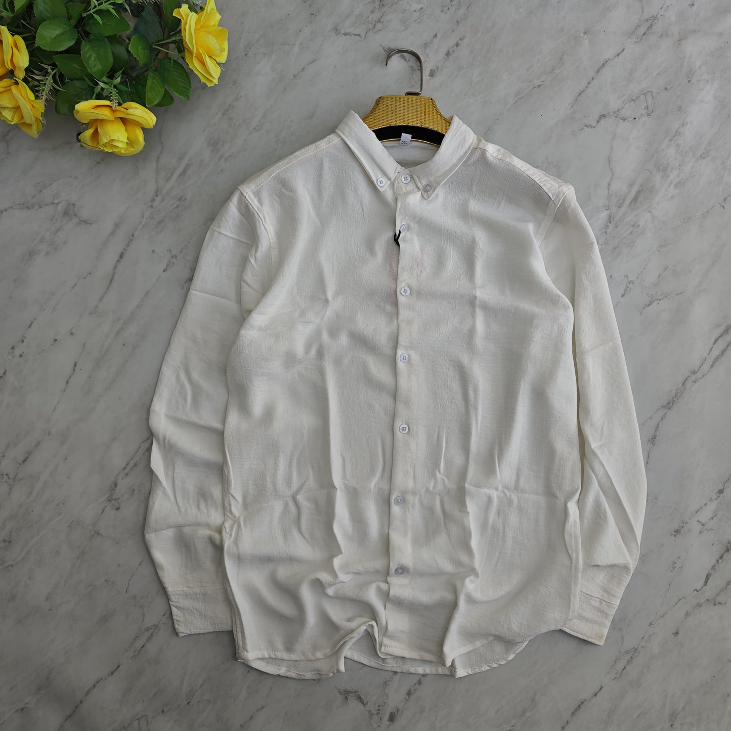 MFW old money crush fabric Lenin Shirts single pcs @299 and Buy 4 pcs combo @999 (White)