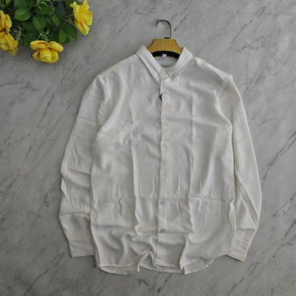 MFW old money crush fabric Lenin Shirts single pcs @299 and Buy 4 pcs combo @999 (White)