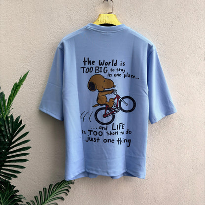 Move design Round neck Front and back Printed droup shoulder Tshirt 1 pc @199 and 3 pcs @ 499