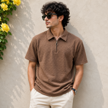 Mfw Half sleeve zipper Tshirt 1 pc @199 and 3 pcs @ 499