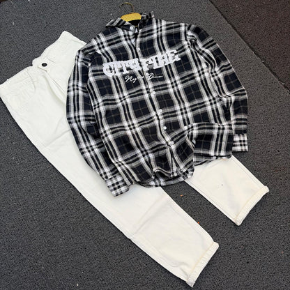 2 in 1 combo MFW Embroidery shirts + mom fit jeans buy @600 only