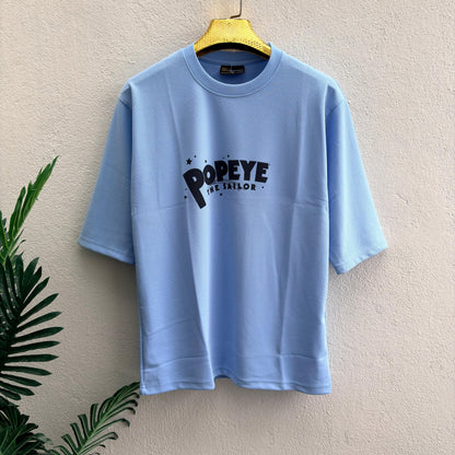 Popeye design Round neck Front and back Printed droup shoulder Tshirt 1 pc @199 and 3 pcs @ 499