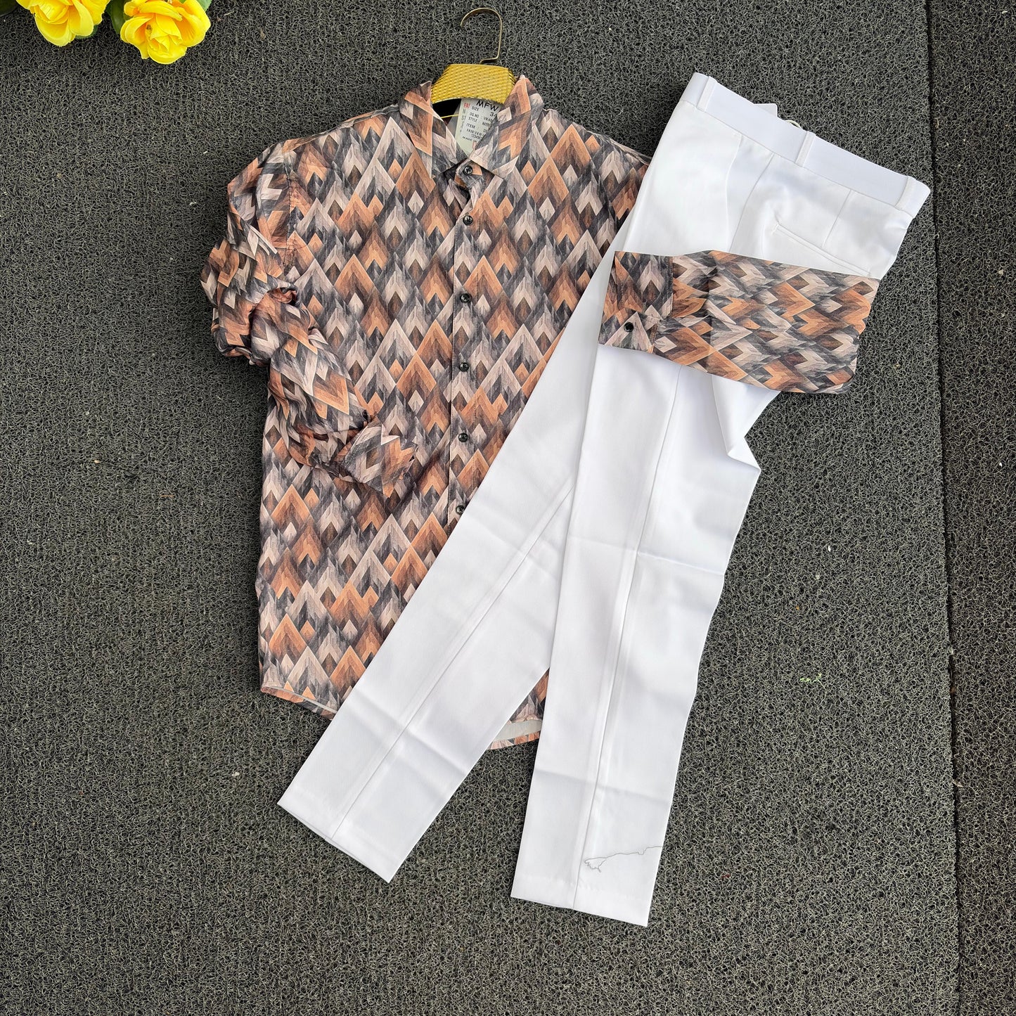 2 in 1 combo printed shirts + polo fit pant buy @600