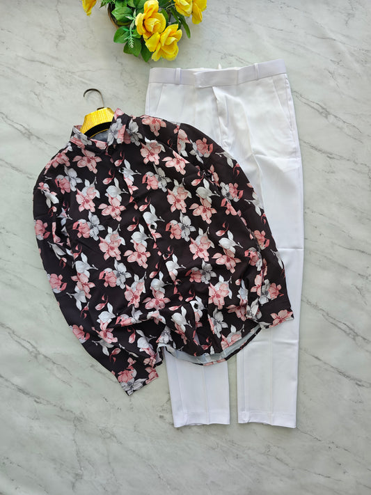 2 in 1 Combo MFW viscose printed shirts + Twill polo fit pants buy @600 rs only