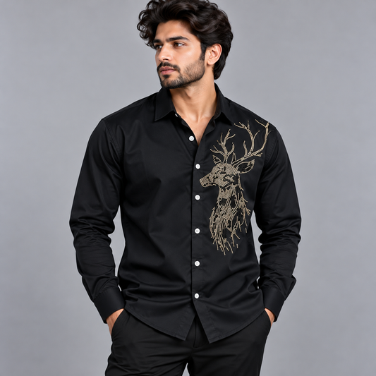 Mfw party wear stone work Shirts single pcs @350 and Buy 3 pc combo @999