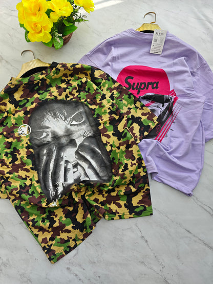 3 in 1 combo buy 3 pcs Random design Cotton drop shoulder tshirts buy 500 only(Read description before ordering)