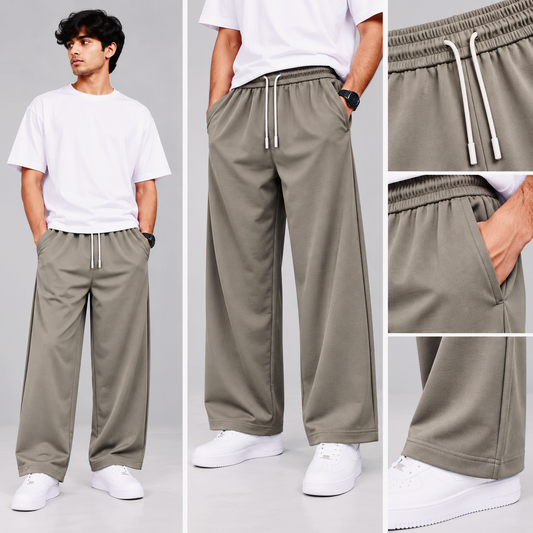 Mfw Imp Wide Leg baggy pants buy @350Rs (Light khaki)