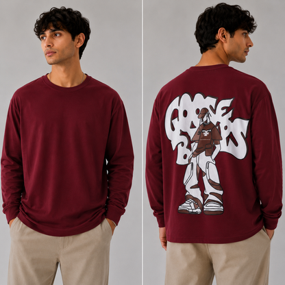 Mfw Full sleeve back printed Tshirt 1 pc @199 and 3 pcs @ 499