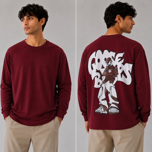 Mfw Full sleeve back printed Tshirt 1 pc @199 and 3 pcs @ 499
