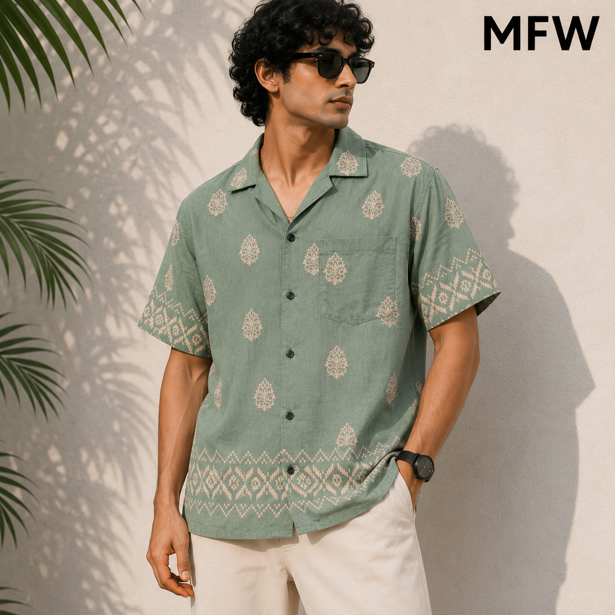 MFW Cuban collar viscose printed half sleeve shirts buy @250 rs only