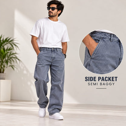 MFW side pockets semi baggy jeans pant buy @450 rs only [New model]