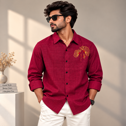 MFW Lenin embroidery work shirts Single pcs @299 and Buy 4 pcs combo @999