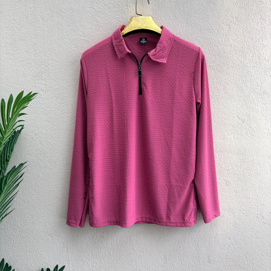 Men's  Full sleeve old money Zipper polo tshirt buy 3 pcs @499 and 1 pcs @199