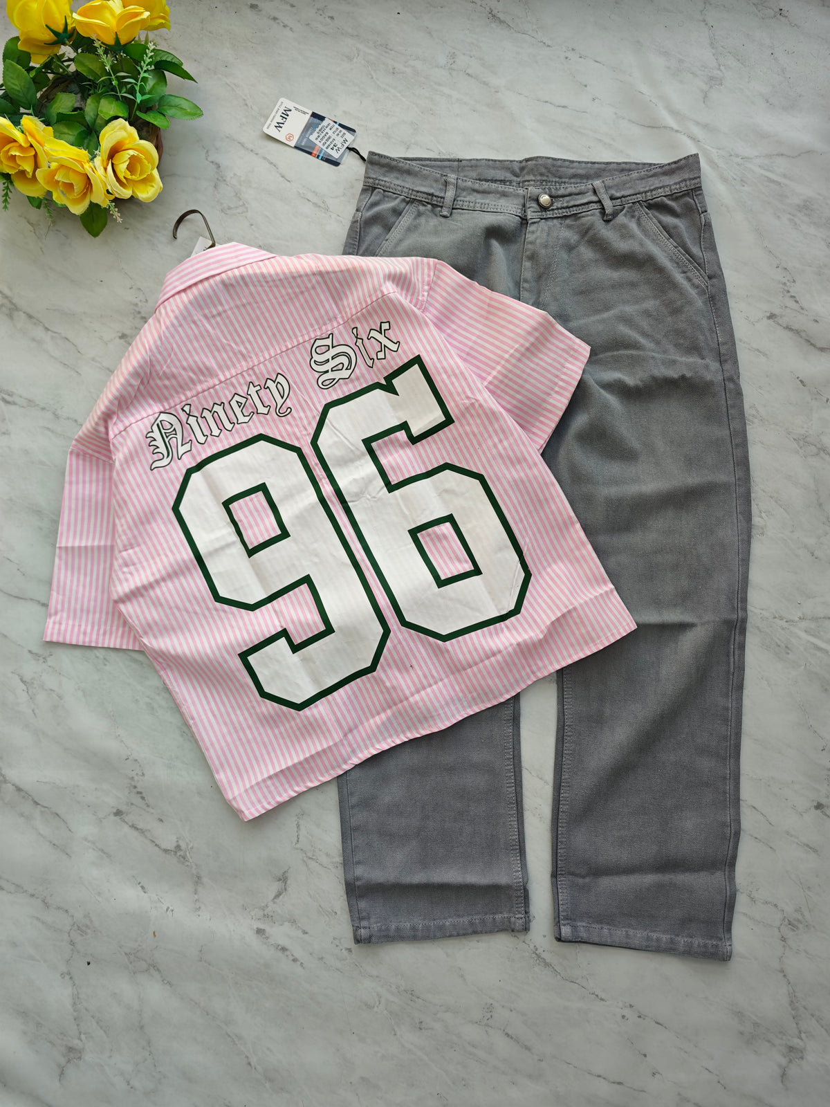 2 in 1 Combo Boxy baggy back printed shirts + Baggy jeans pant buy @600 rs