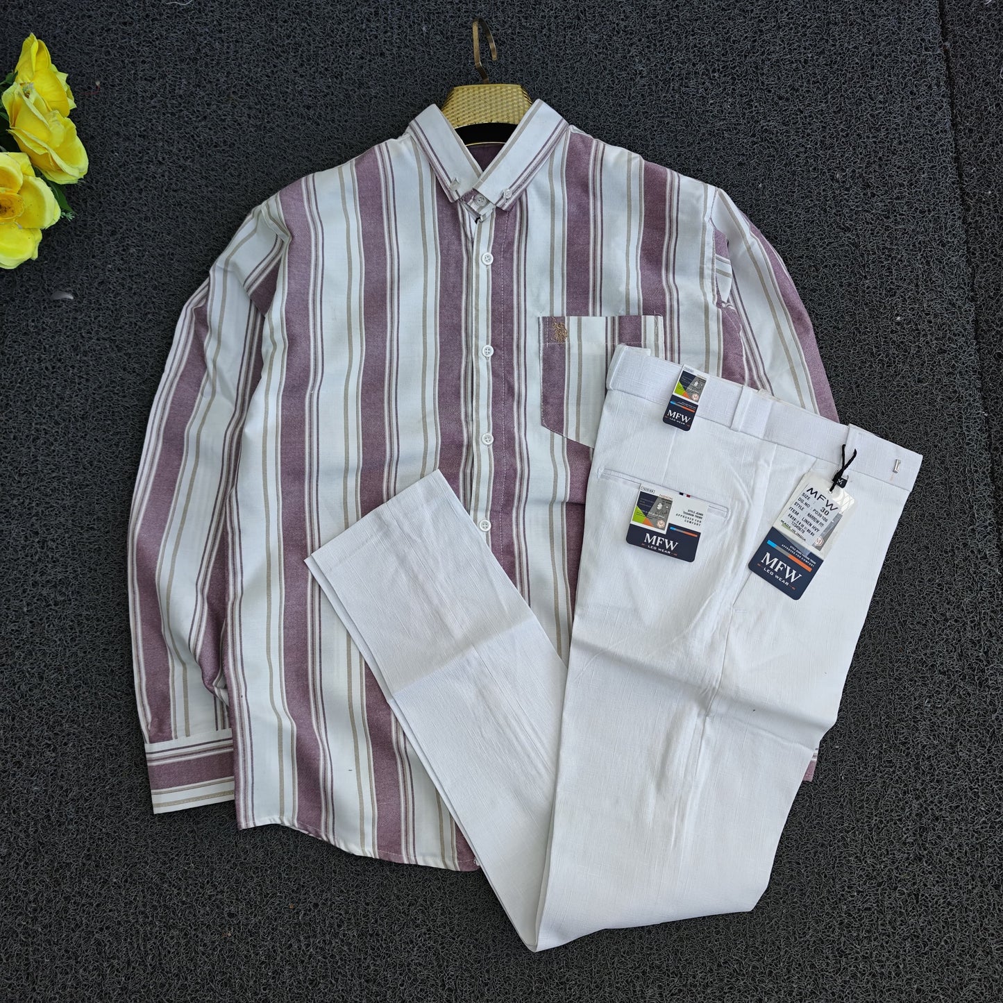 2 in 1 combo formal shirts + Lenin polo fit pants combo buy @550 rs only